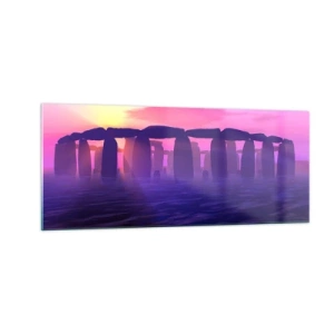 Obraz na skle - Tajomstvo za svitania v hmle - 100x40 cm