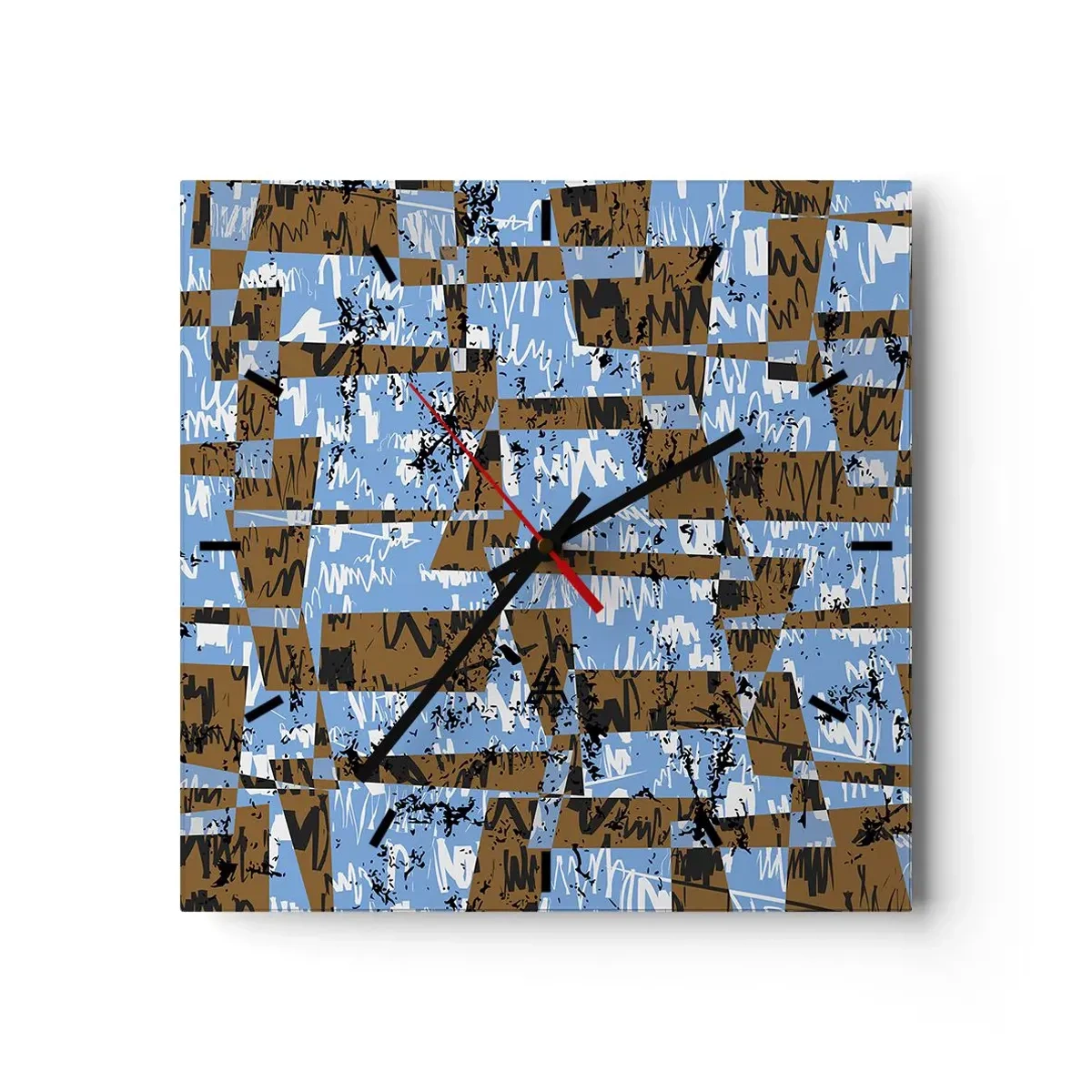 Nástenné hodiny - Neľudová vystrihovačka - 30x30 cm