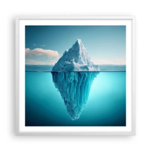Plagát v bielom ráme - Ľadová kráľovná - 60x60 cm