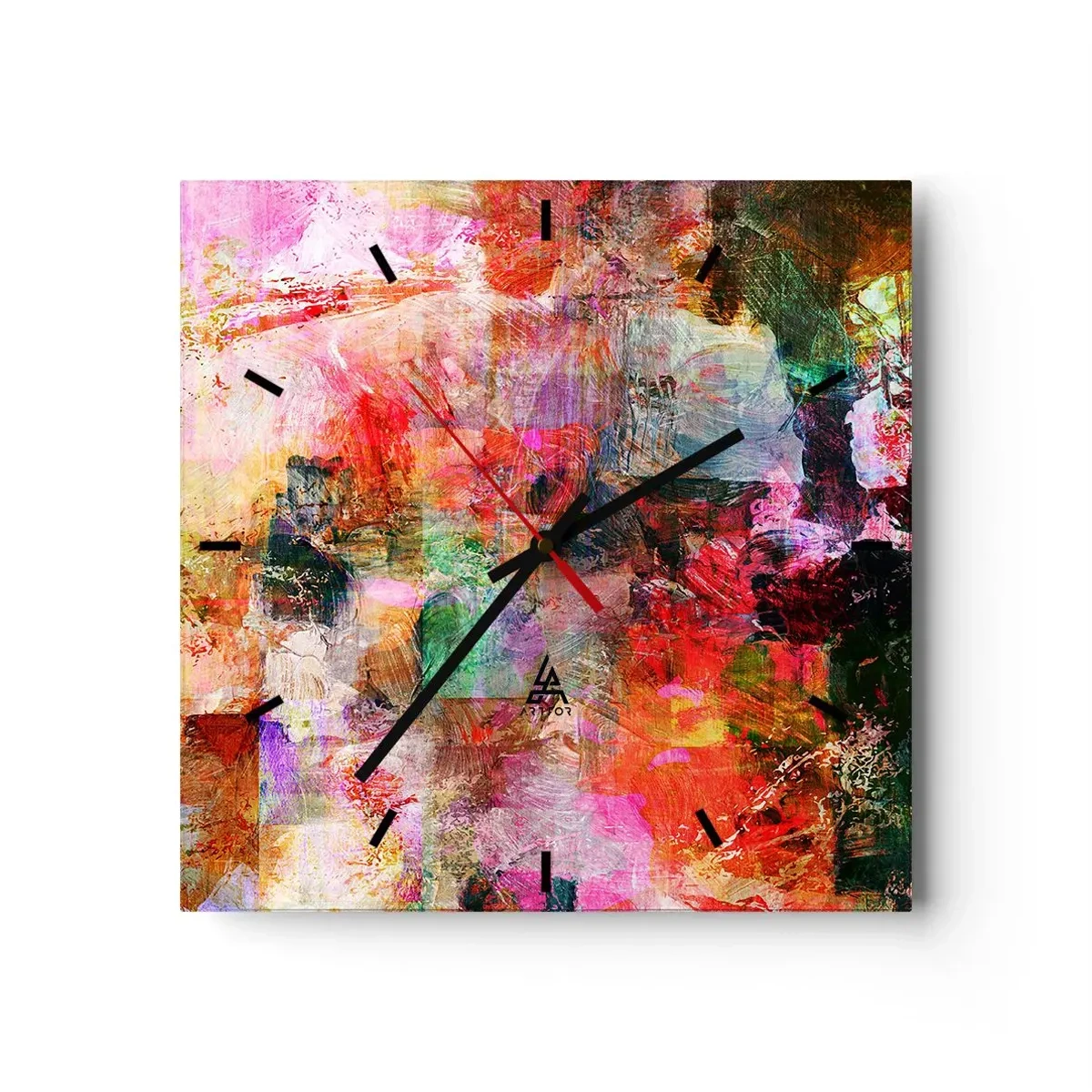 Nástenné hodiny - Cesta ružovú - 30x30 cm
