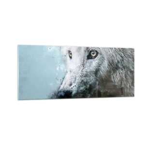Obraz na skle - Zoznámte sa s vlčou dušou - 100x40 cm