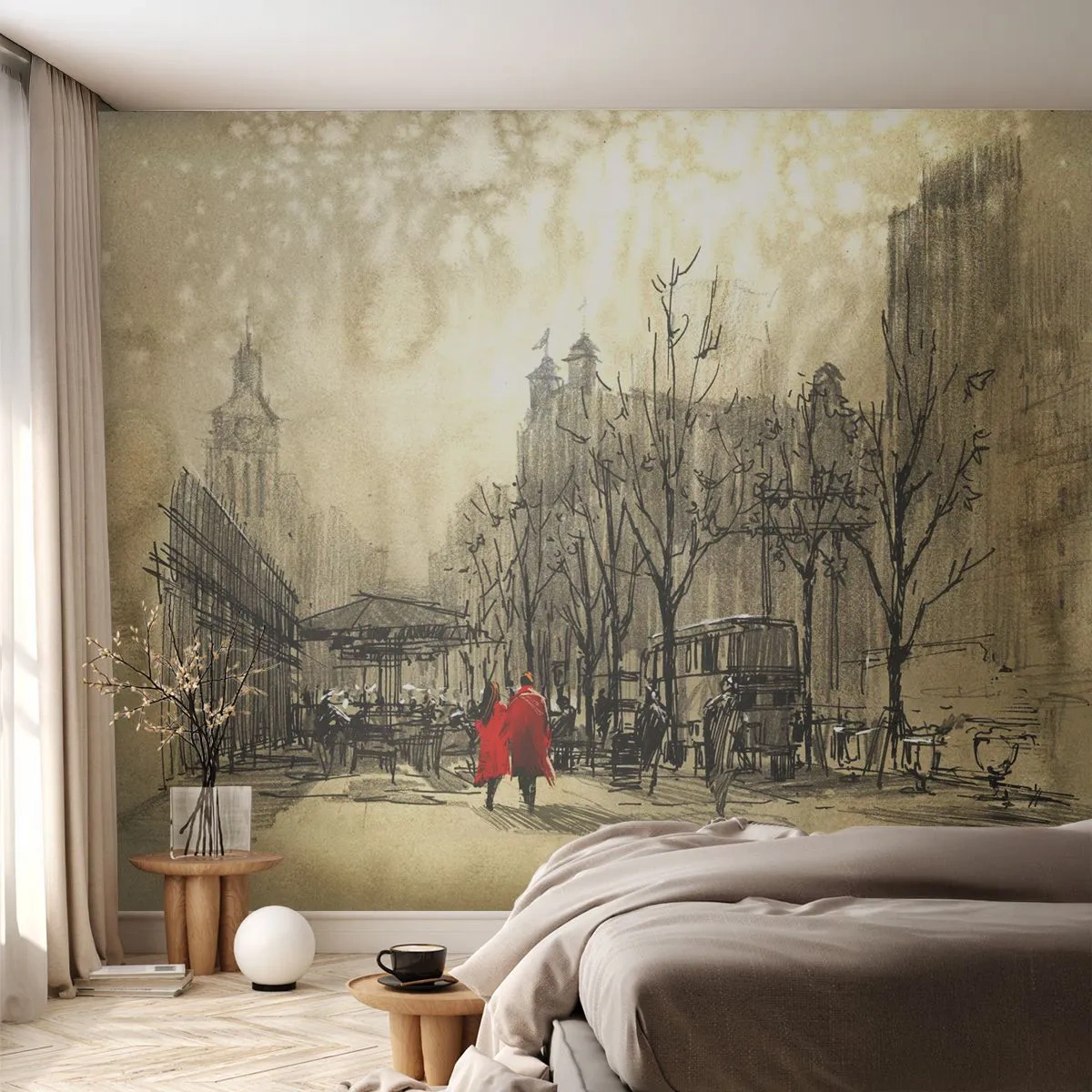 Fototapeta Premium Sand - Rande v londýnskej hmle - Mesto, Londýn, Architektúra - 100x70 cm