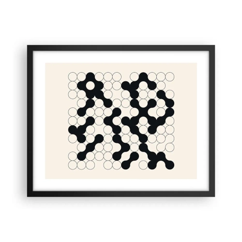 Plagát v čiernom ráme - Čínska hra – variácia - 50x40 cm