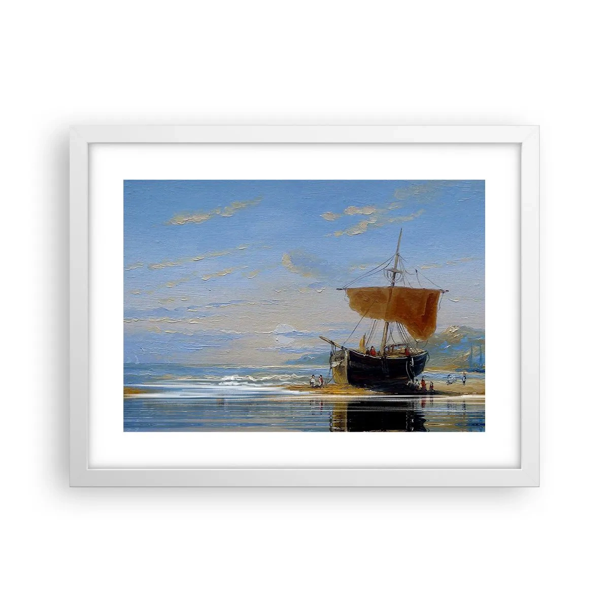 Plagát v bielom ráme - Voda, zem, vzduch - 40x30 cm