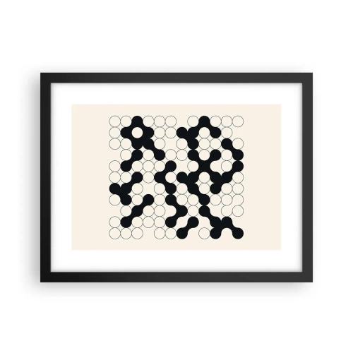 Plagát v čiernom ráme - Čínska hra – variácia - 40x30 cm
