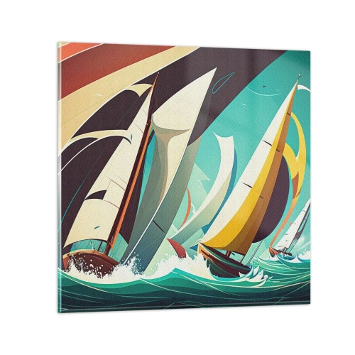Obraz na skle - Ako vychádzať so živlami - 70x70 cm