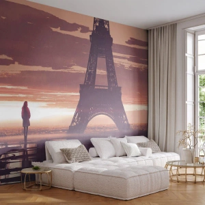 Fototapeta Premium Sand - Iba tie dve - Mesto, Eiffelova veža, Paríž - 400x280 cm