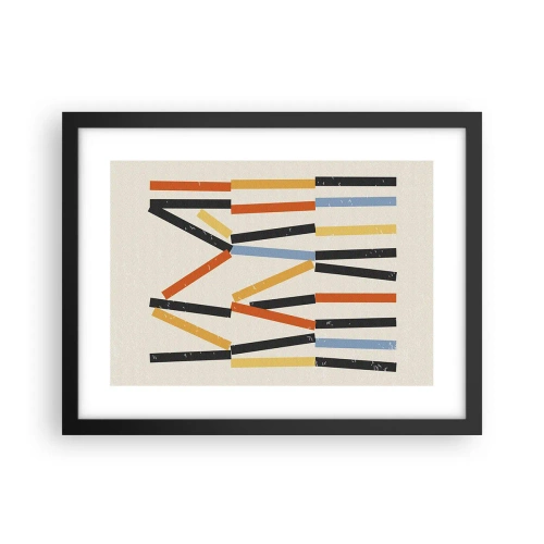 Plagát v čiernom ráme - Kompozícia na úrovni - 40x30 cm