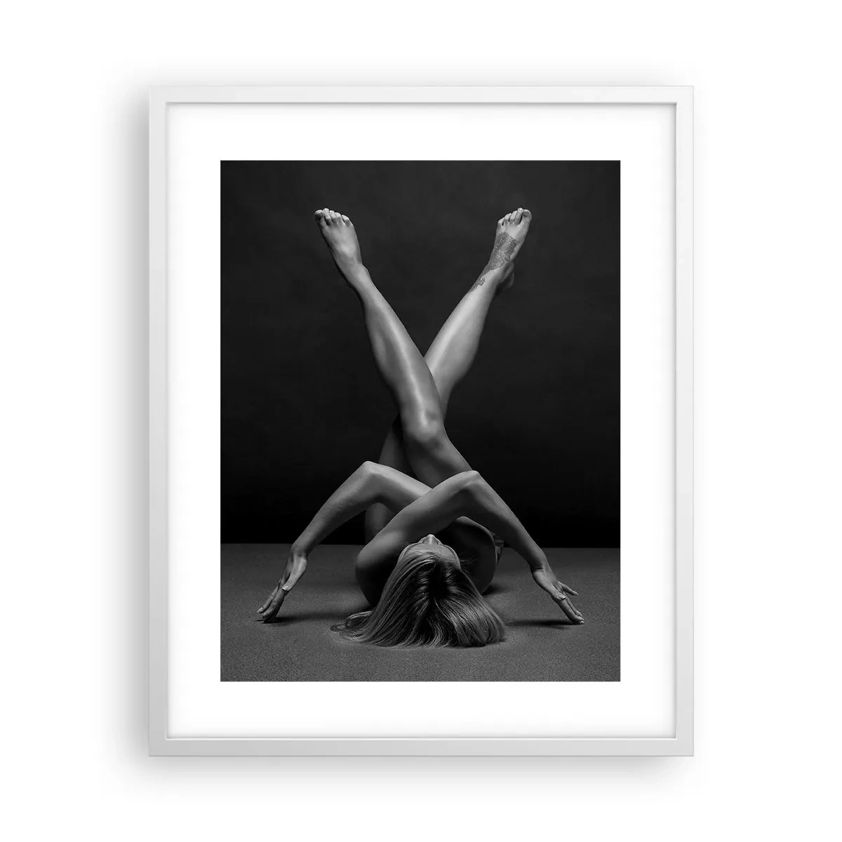 Plagát v bielom ráme - Geometria nahoty - 40x50 cm