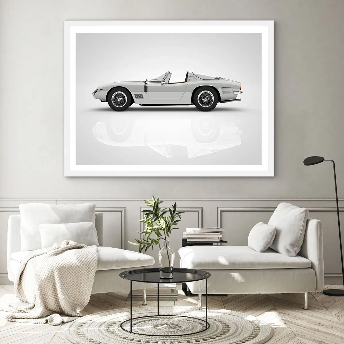 Plagát v bielom ráme - Prísľub zábavy - 70x50 cm