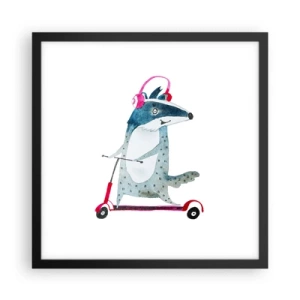 Plagát v čiernom ráme - Jazvečie radosti - 40x40 cm