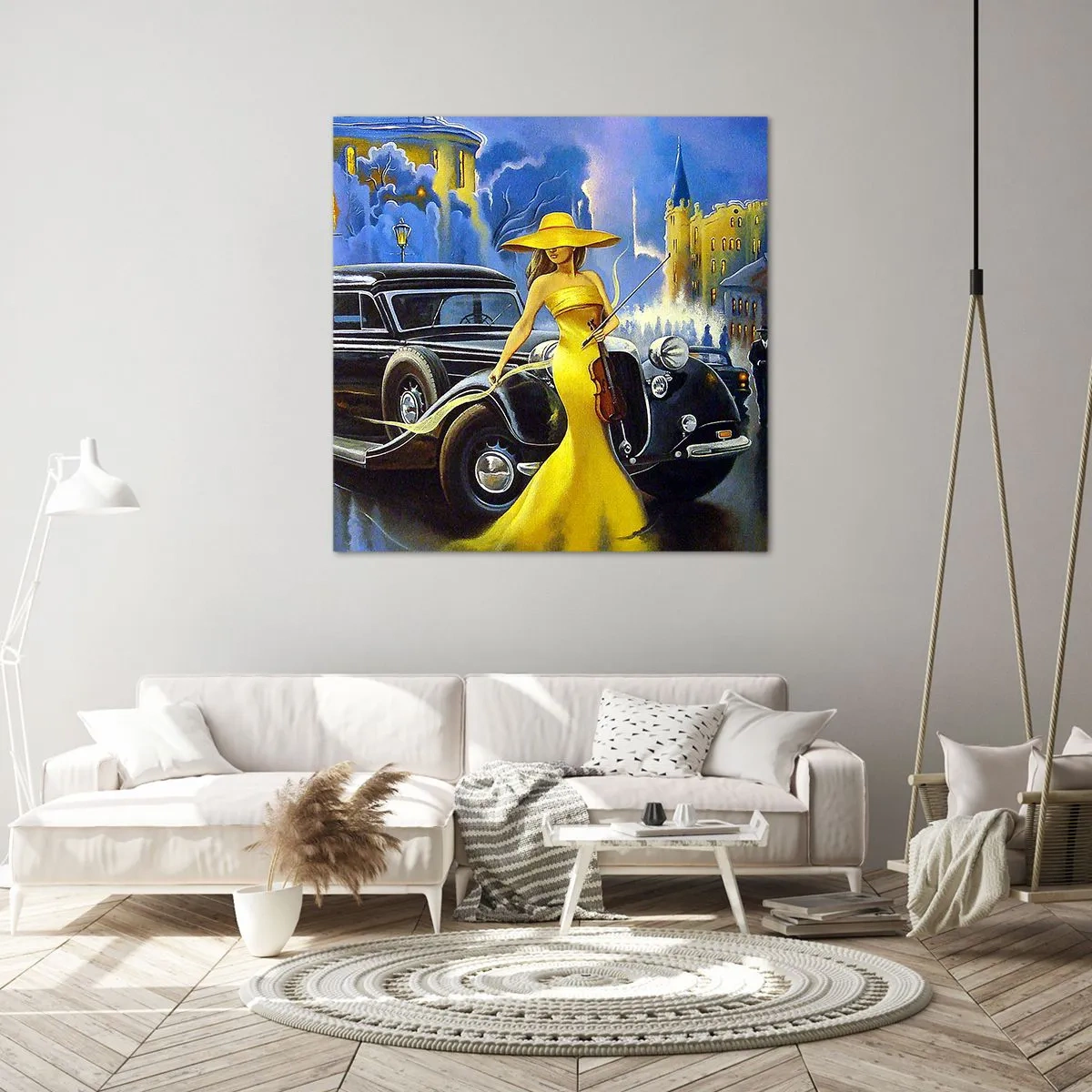 Obraz na plátne - Nokturno pre husle a lásku - 70x70 cm