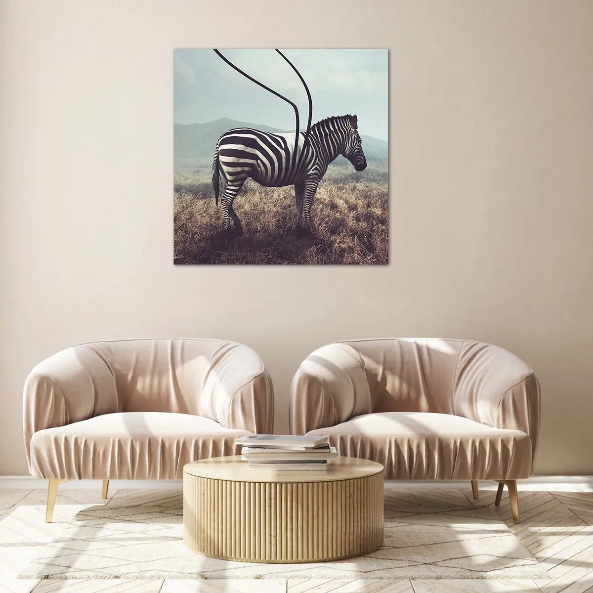 Obraz na skle - Pozor! Porucha - 70x70 cm