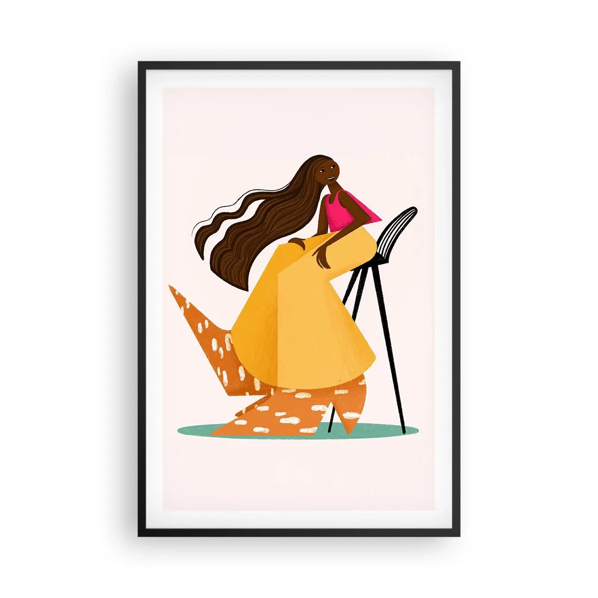 Plagát v čiernom ráme - Móda je tiež zábava - 61x91 cm