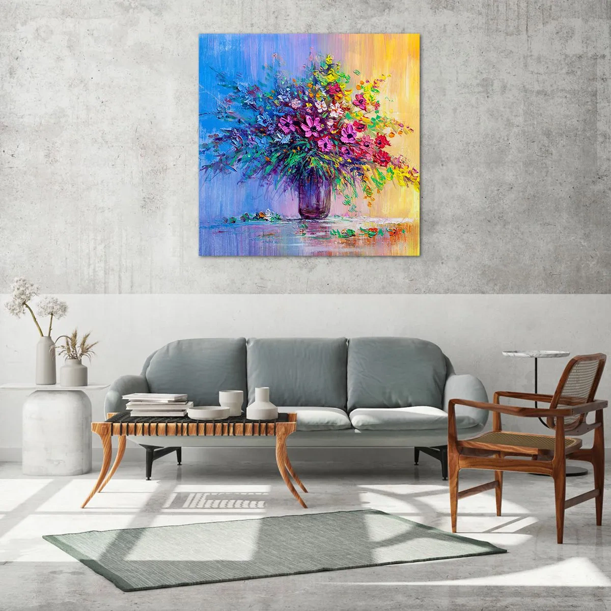 Obraz na skle - Dar letnej lúky - 70x70 cm