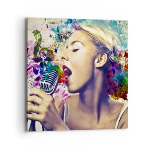 Obraz na plátne - Pomaľovať hlasom svet - 70x70 cm