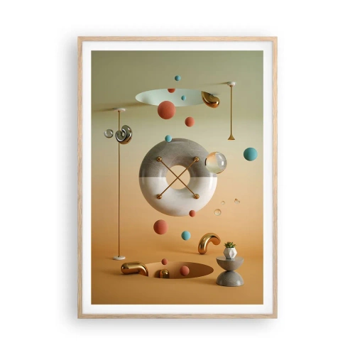 Plagát v ráme zo svetlého duba - Všetko je možné - 70x100 cm
