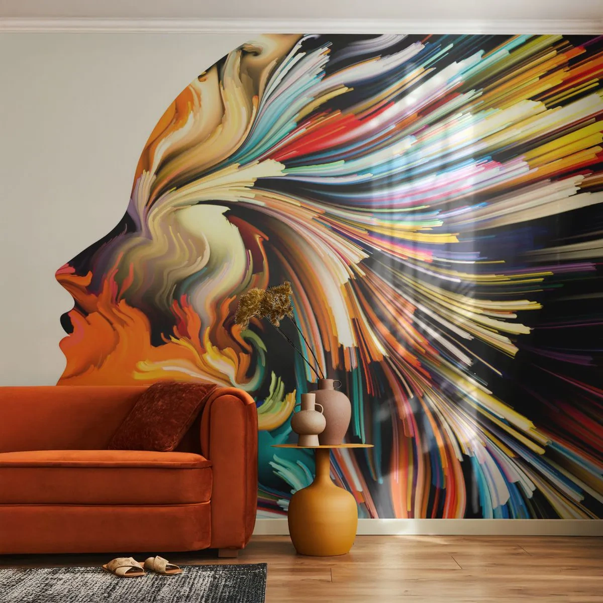 Samolepiaca Fototapeta Deluxe Sticker - Explózia predstavivosti - Abstrakcia, Žena, Grafika - 250x175 cm