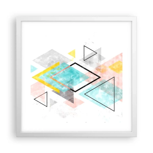 Plagát v bielom ráme - Geometrická hračka - 40x40 cm