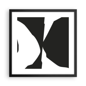 Plagát v čiernom ráme - Positive-negative - 40x40 cm