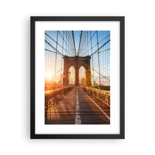 Plagát v čiernom ráme - Na zlatom moste - 30x40 cm