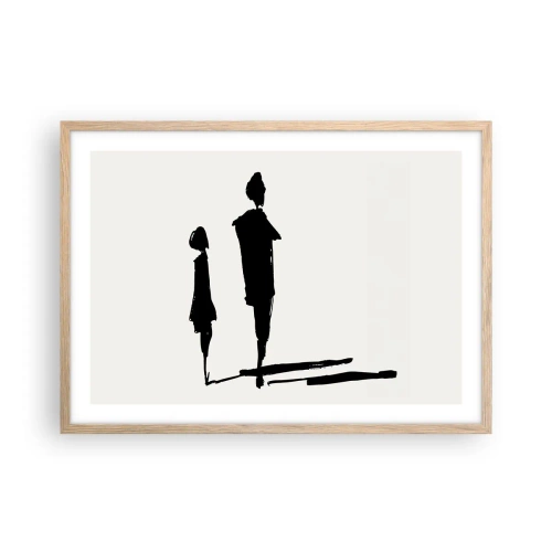 Plagát v ráme zo svetlého duba - Určite spolu? - 70x50 cm