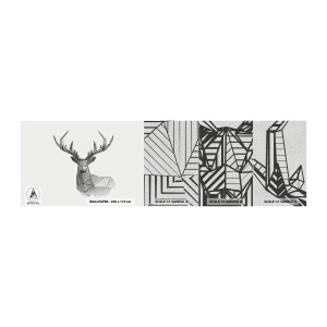 Vzorka fototapety Premium Sand - Jeleň v kubistickom štýle - Abstrakcia, Jeleň, Zvieratá - 100x30 cm