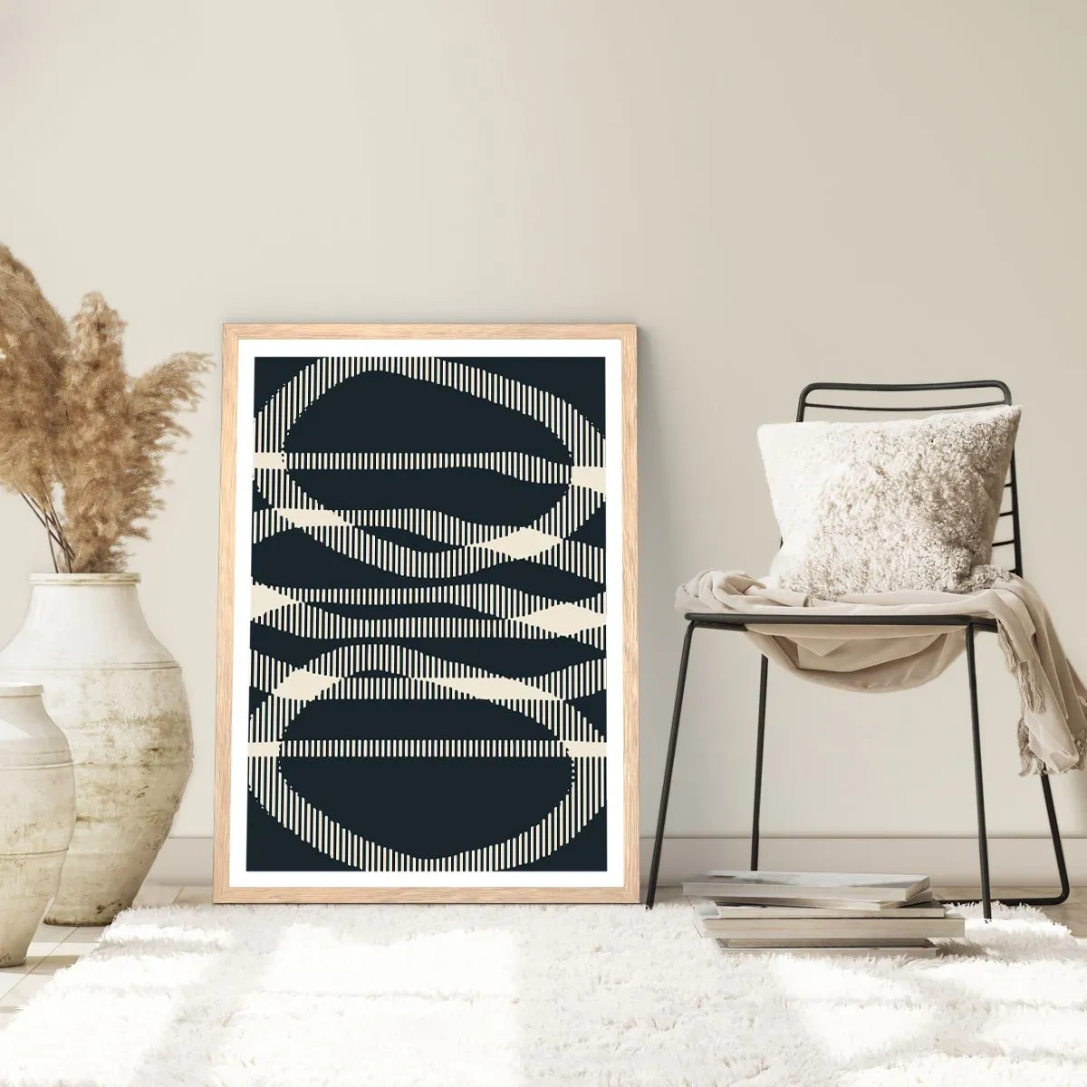 Plagát v ráme zo svetlého duba - Pokus o prelomenie temnoty - 70x100 cm