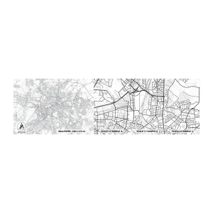 Vzorka Fototapeta Standard Eco - Kvet Berlína - Mesto, Mapa mesta, Berlín - 100x30 cm