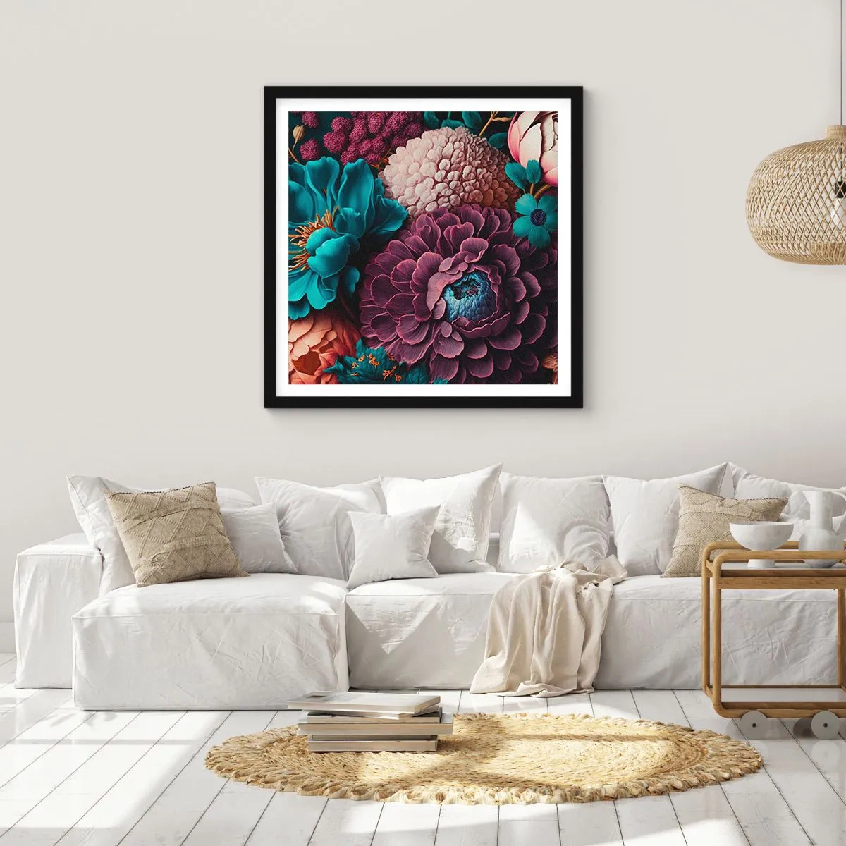 Plagát v čiernom ráme - Úroda prírody - 50x50 cm