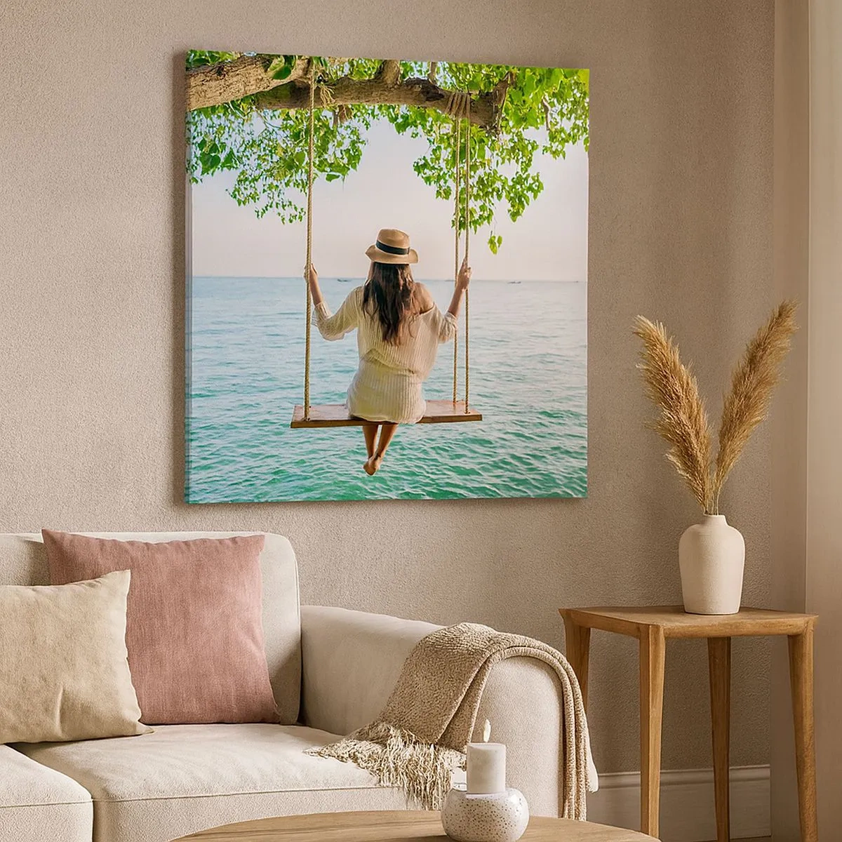 Obraz na plátne - Život je krásny - 30x30 cm