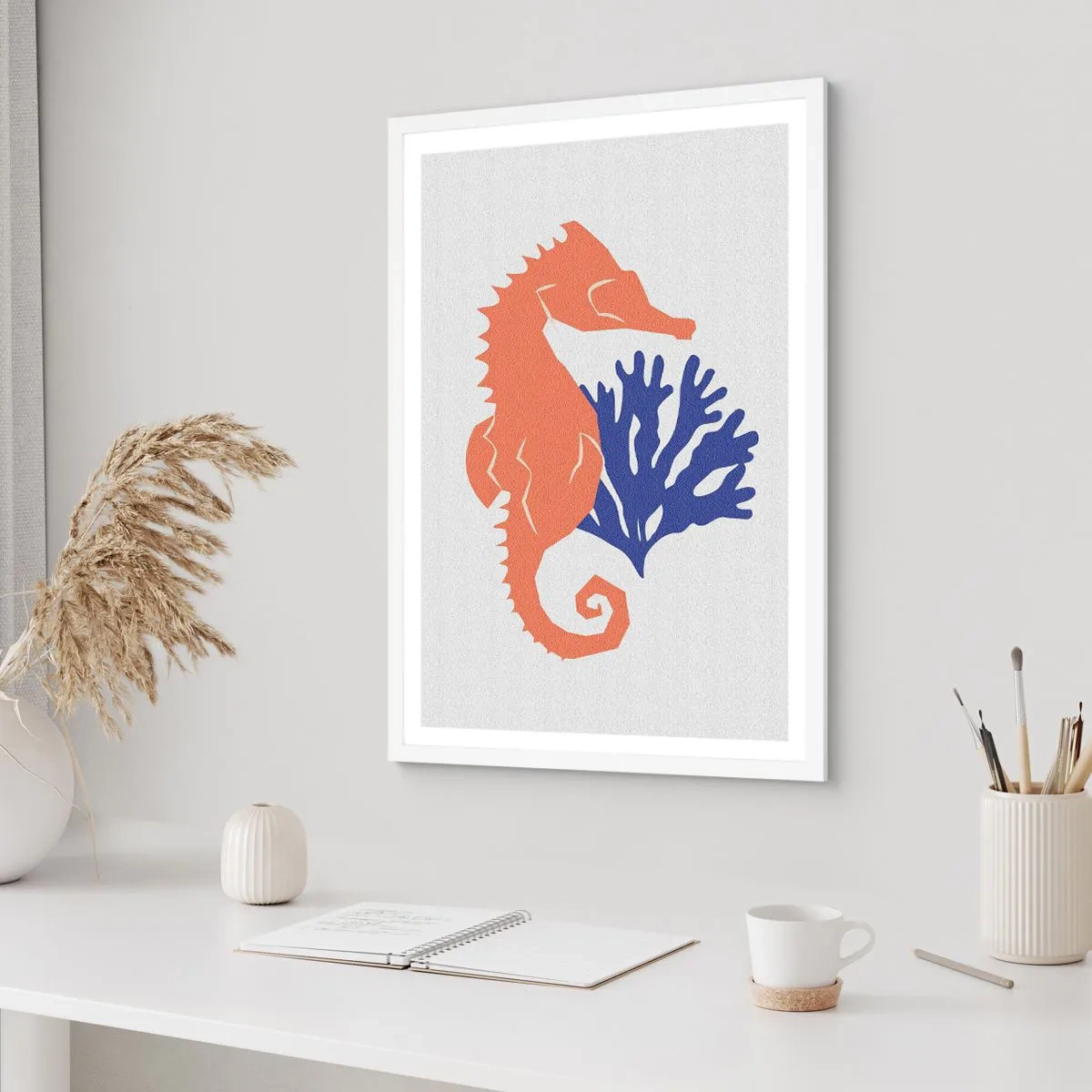 Plagát v bielom ráme - Na podvodnej lúke - 40x50 cm