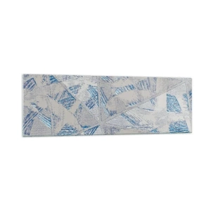 Obraz na skle - V šedo-modrom labyrinte - 160x50 cm