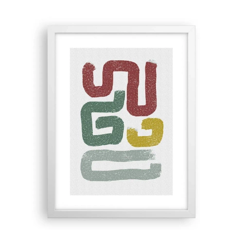Plagát v bielom ráme - V neznámom jazyku - 30x40 cm