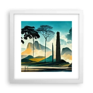 Plagát v bielom ráme - Vyššie a vyššie - 30x30 cm