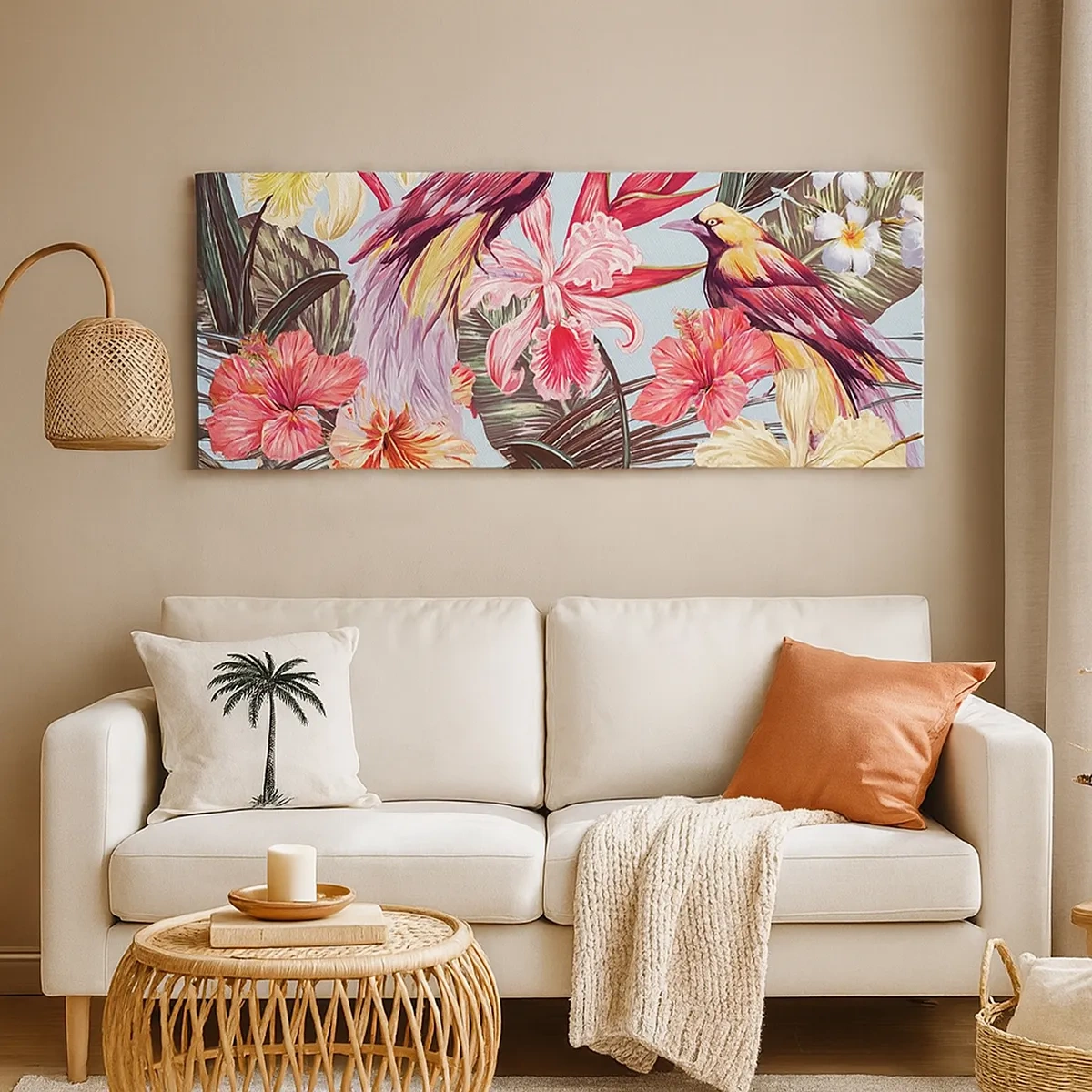 Obraz na plátne - Plátky a pierka - 30x30 cm