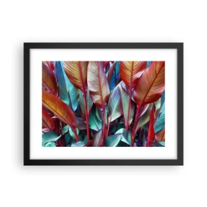 Plagát v čiernom ráme - Farebná húština - 40x30 cm