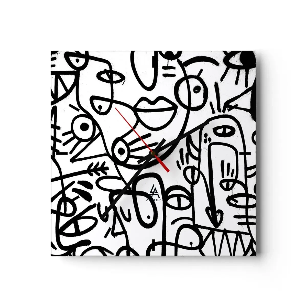 Nástenné hodiny - Tváre a preludy - 30x30 cm