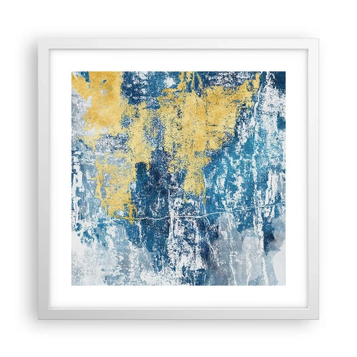 Plagát v bielom ráme - Abstrakcia s dobrou náladou - 40x40 cm