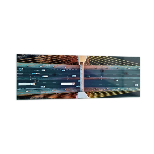 Obraz na skle - Za vodami, za lesmi - 160x50 cm