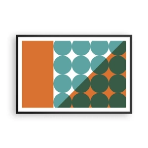 Plagát v čiernom ráme - Hore a šikmo - 91x61 cm