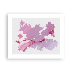 Plagát - Mapa ružového sveta - 50x40 cm