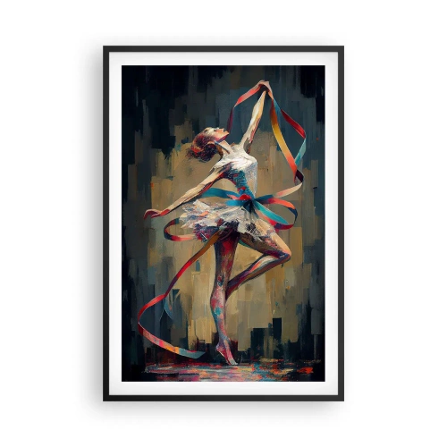 Plagát v čiernom ráme - Tanec so stuhou - 61x91 cm
