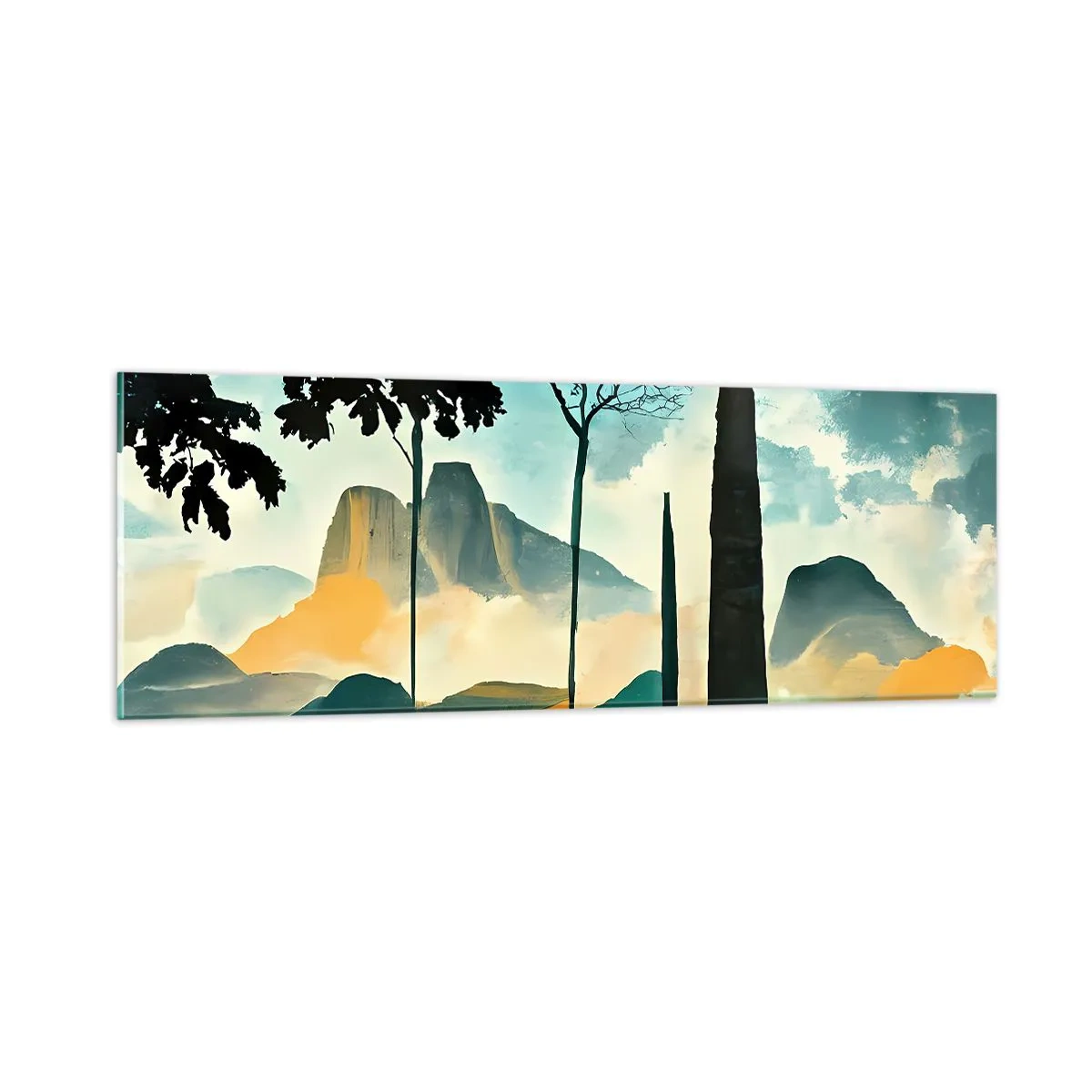 Obraz na skle - Vyššie a vyššie - 90x30 cm