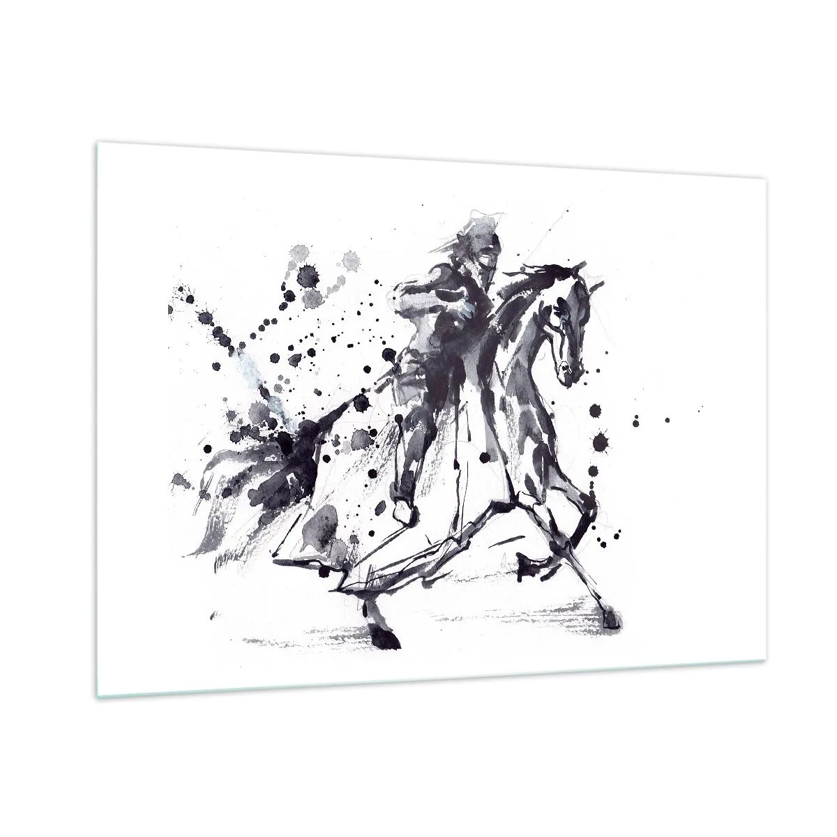 Obraz na skle - Čierny rytier - 100x70 cm