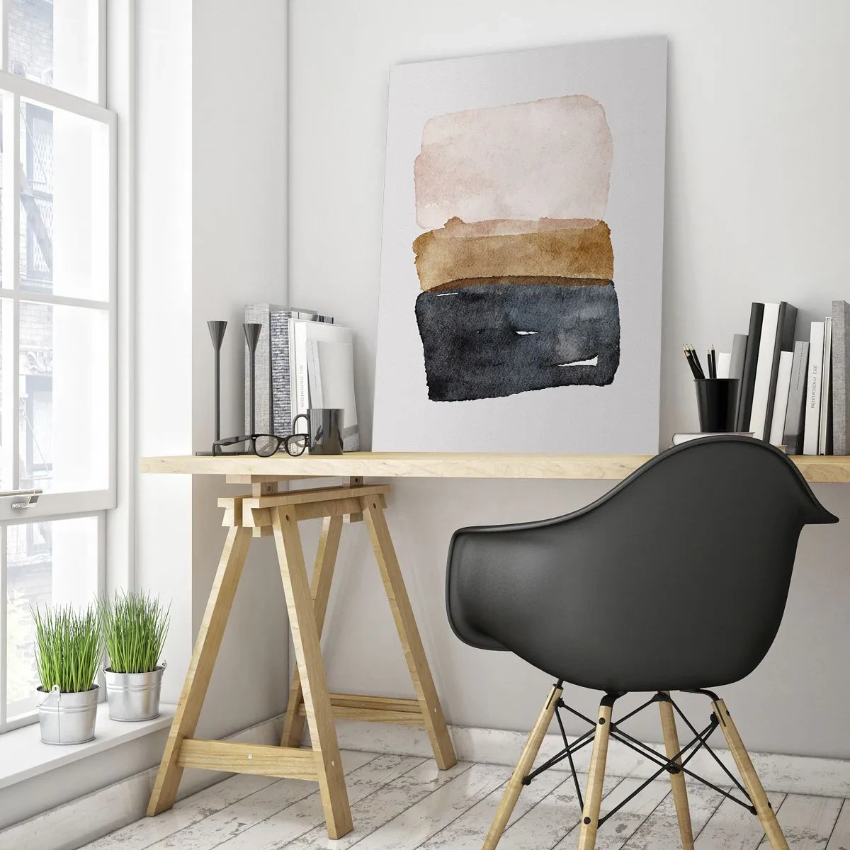 Obraz na skle - Kompozícia zemitých farieb - 70x100 cm