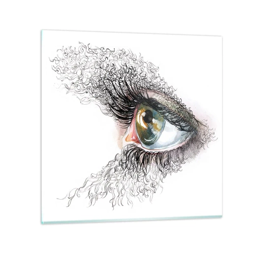 Obraz na skle - Pozri sa priamo do duše - 30x30 cm