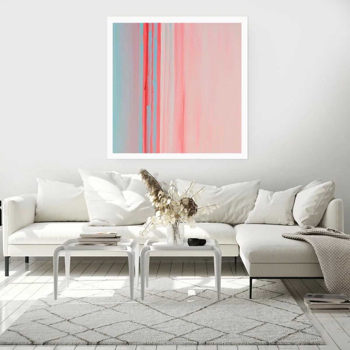 Plagát - Abstrakcia za úsvitu - 30x30 cm