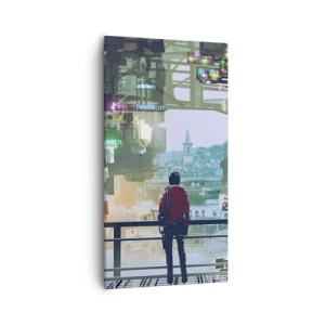 Obraz na plátne - Dva svety - 55x100 cm