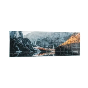 Obraz na skle - Zrkadlová krajina - 160x50 cm